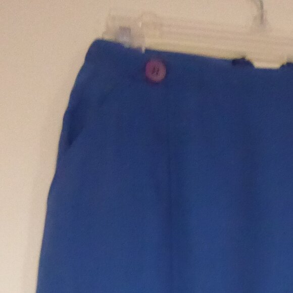 Medium Blue Skirt with Kick Pleats - Picture 4 of 4